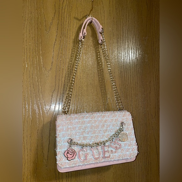 Pink Tweed Guess Crossbody - Picture 4 of 5